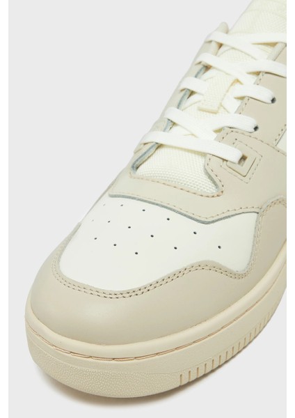 Logolu Deri Karışımlı Sneaker Ayakkabı Erkek Ayakkabı EM0EM01395 Ybı indirimleri