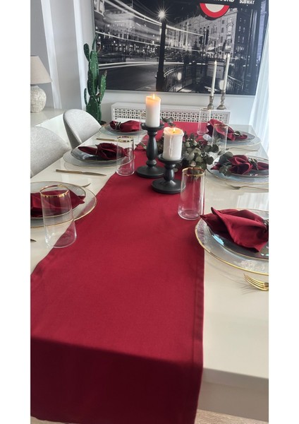 Pamuklu Leke Tutmaz Bordo Uzun Runner fiyatları