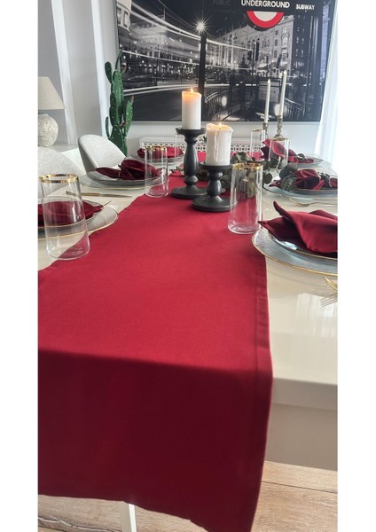 Pamuklu Leke Tutmaz Bordo Uzun Runner fırsatları