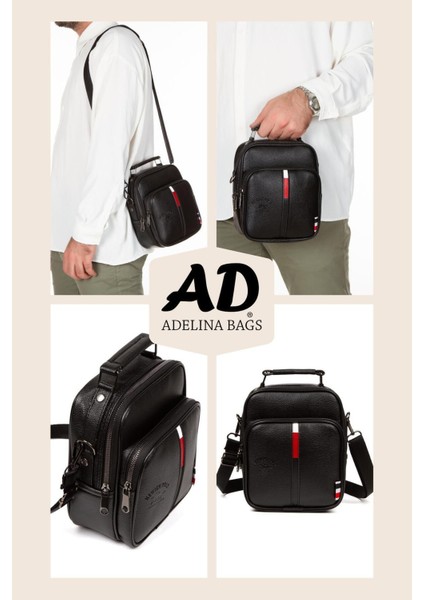 Şık Siyah Suni Deri Çanta, Günlük ve Seyahat İçin Orta Boy, Çapraz Askılı modelleri