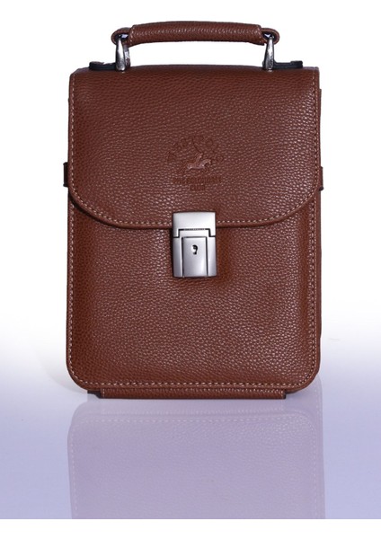 Şık Erkek Çanta, Günlük ve İş İçin, 4 Bölmeli, Kilitli, Orta Boy, Suni Deri, Kahverengi fiyatları