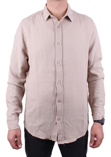 DMG23-128281 Taş Günlük Normal Kalıp Uzun Kol Erkek Gömlek fiyatları