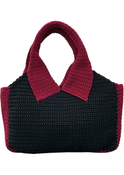 El Yapımı Siyah & Bordo Gömlek Çanta fiyatları