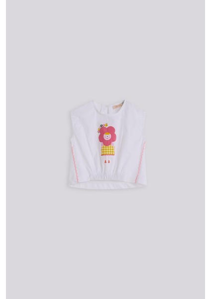 Bg Store Kız Bebek Beyaz Bluz