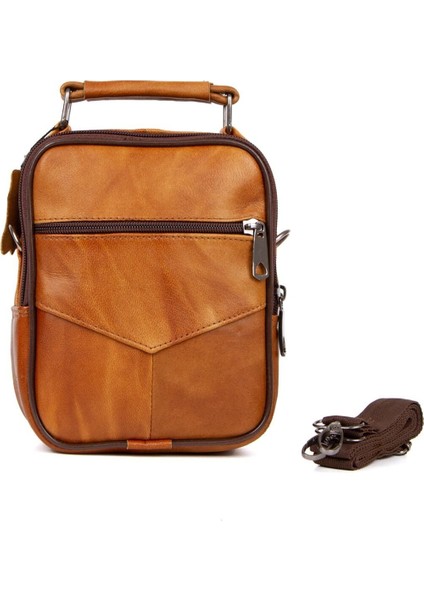 Küçük kahverengi deri çanta, şık ve kullanışlı, 18x15cm, kuzu derisi fırsatları