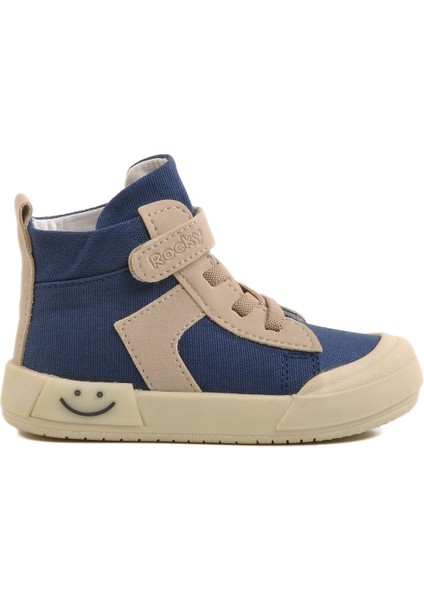 Lacivert Keten Bilek Boy Cırtlı Çocuk Sneaker 7465 B