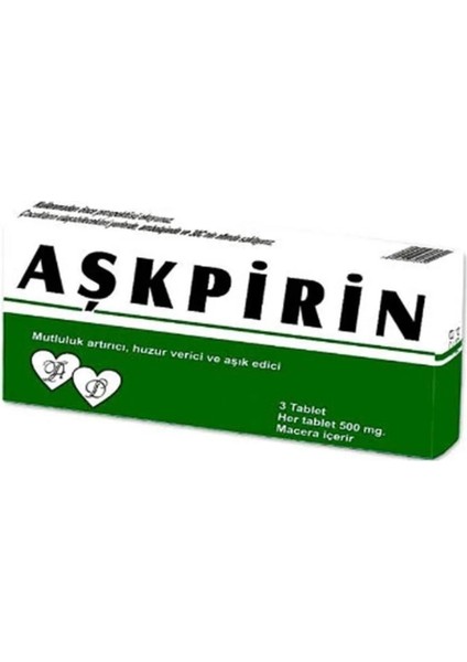 Sevgiliye Kutulu Aşkpirin Hediyelik
