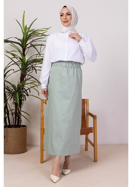 Benja Beli Lastikli Gabardin Etek 1405 - Mint fırsatları