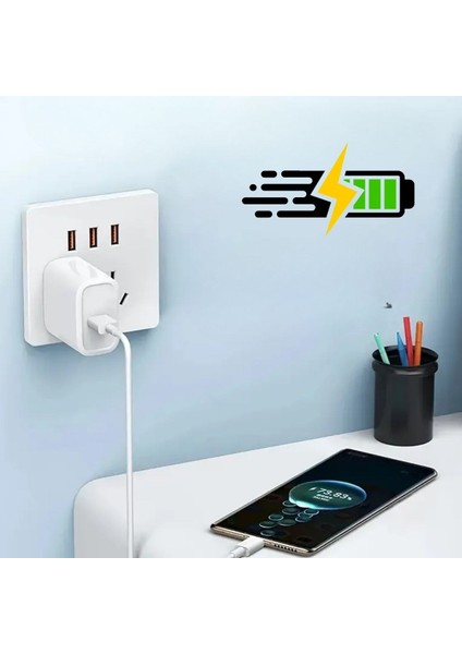 120W USB Hızlı Type C Uçlu Kablolu Şarj Aleti