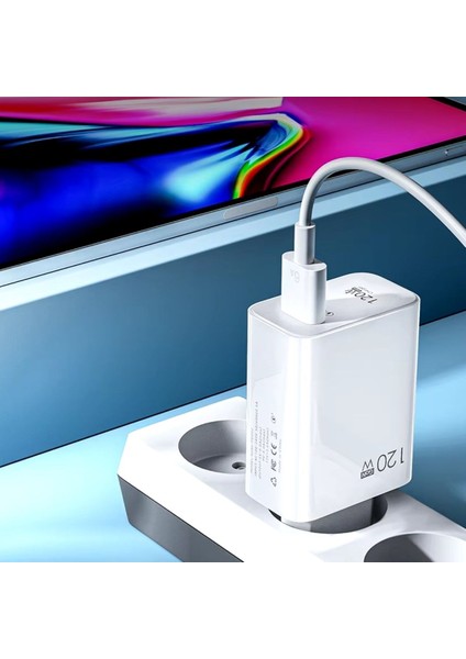 120W USB Hızlı Type C Uçlu Kablolu Şarj Aleti