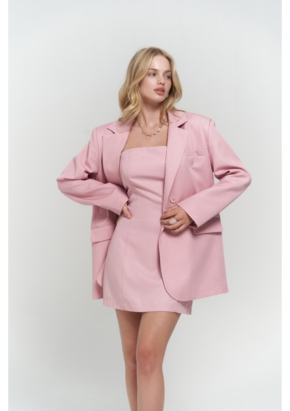 Mai Clara Pembe Blazer