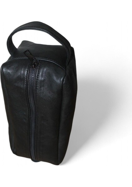 Şık Erkek Çok Amaçlı Hakiki Deri El Çantası Orta Boy Siyah indirimleri