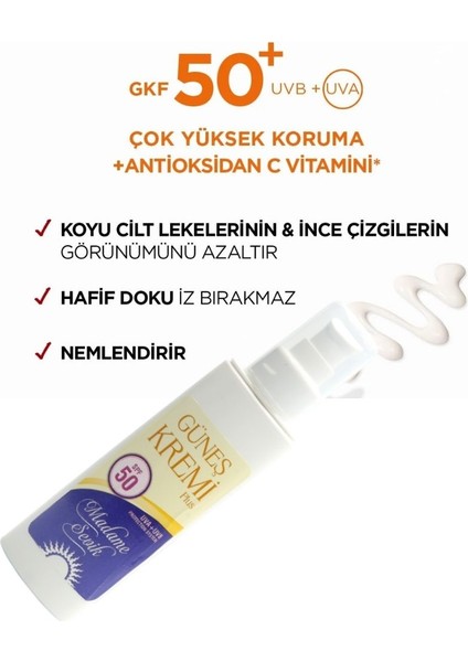 Spf 50 Günlük Yüksek Uv Korumalı Yüz Güneş Kremi 100 ml