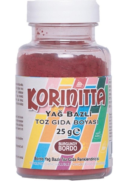 Yenilebilir Yağ Bazlı Toz Gıda Boyası 25 gr fiyatları
