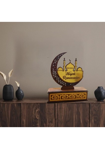 Ramazan Pleksi Dekor Ahşap Standlı