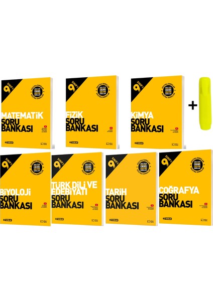 9. Sınıf Tüm Dersler Soru Bankası Yeni 7 Kitap