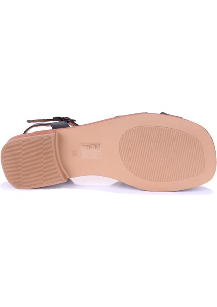 DZA07-60216243 Siyah Günlük Ortopedik Deri Spor Kadın Sandalet fırsatları