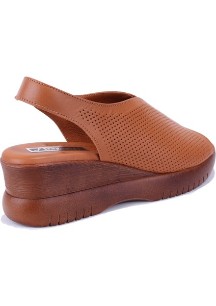 DZA07-9972521405 Taba Günlük Ortopedik Deri Kadın Sandalet fırsatları