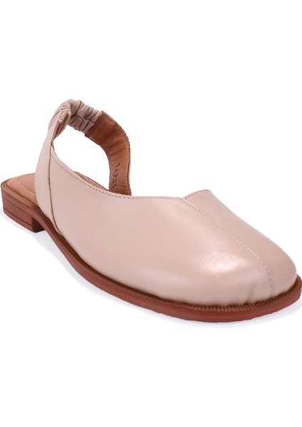 DZA07-60216233 Bej Günlük Ortopedik Deri Spor Kadın Sandalet