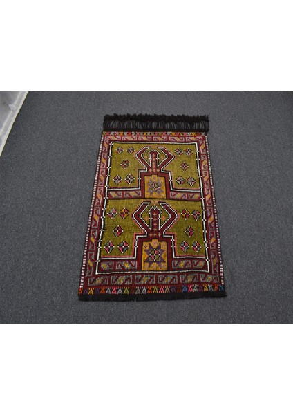 El Dokuması Geometrik Otantik Karapınar Yörük Yün Cecim Kilim 5833 fırsatları