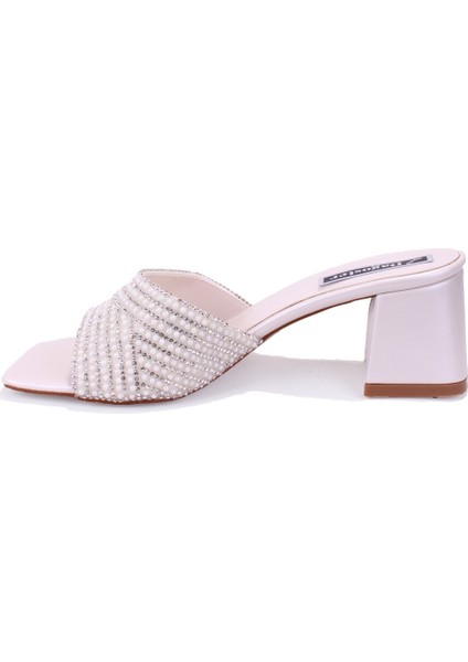 DZA07-1296103 Sedef Topuklu Abiye Kadın Terlik modelleri