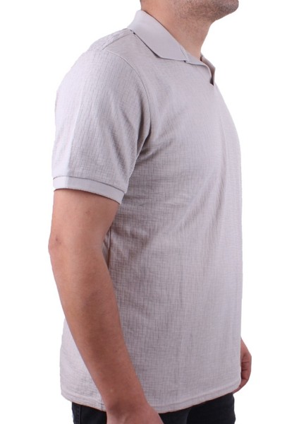 Twister 2288 Gri Günlük Kısa Kol Normal Kesim Pamuklu Polo Yaka Erkek Tişört
