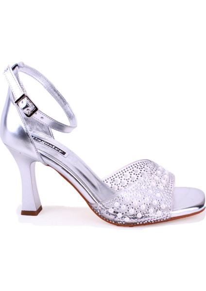 DZA07-928475 Gümüş Topuklu Abiye Kadın Ayakkabı fiyatları