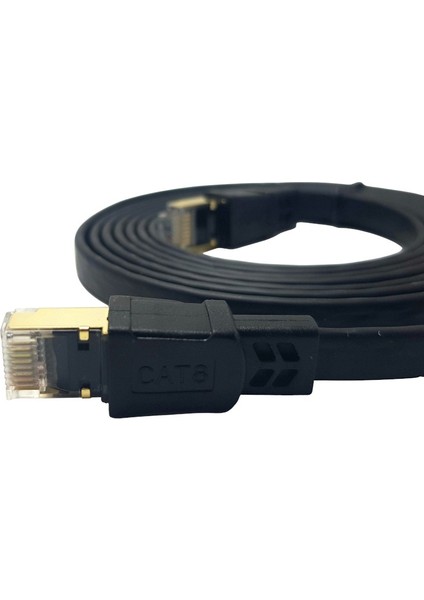 Ironstar 5metre Cat8 Ethernet Kablo Flat S/ftp RJ45 - 40GBPS Hız Destekli