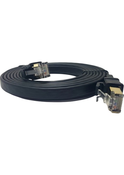 Ironstar 5metre Cat8 Ethernet Kablo Flat S/ftp RJ45 - 40GBPS Hız Destekli