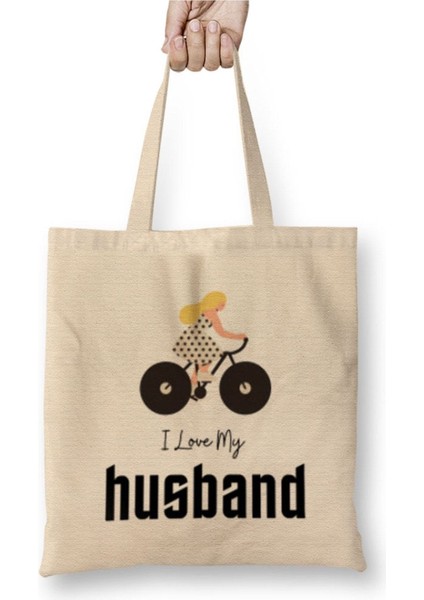 Şık ve kullanışlı bej uzun saplı bez çanta, gündüz ve gece kullanımına uygun