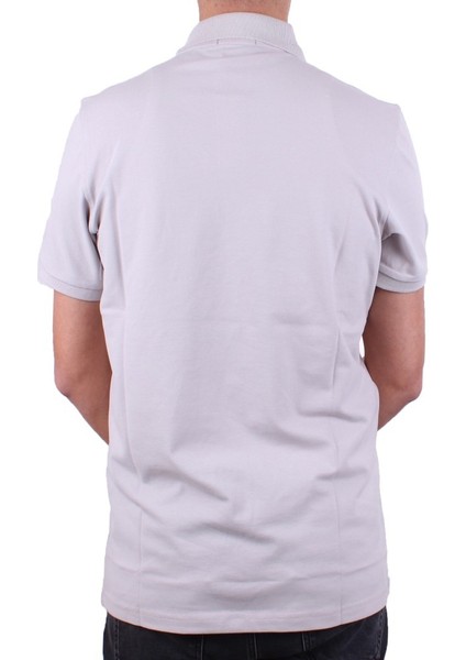 DMG23-231319 Gri Günlük Yarım Patlı Pike Polo Yaka Erkek Tişört