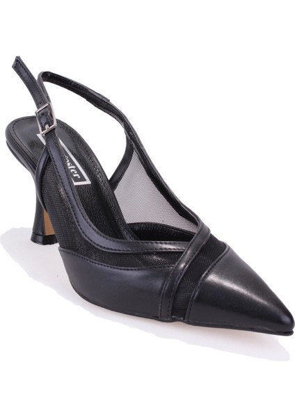 DZA07-7613203 Siyah Klasik Topuklu Kadın Ayakkabı