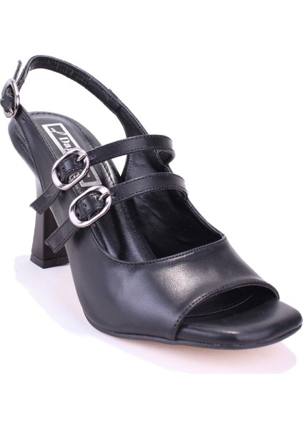 DZA07-928405 Siyah Klasik Topuklu Kadın Ayakkabı
