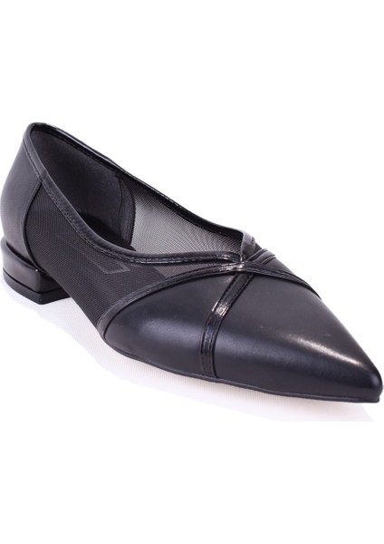 DZA07-72551 Siyah Kısa Topuklu Kadın Ayakkabı