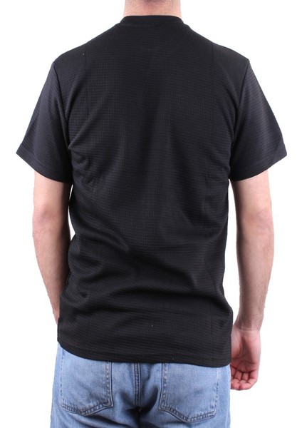 DMG23-211520 Siyah Günlük Bisiklet Yaka Erkek Tişört fırsatları