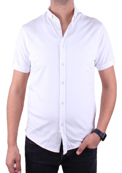Twister 1853 Beyaz Kısa Kol Günlük Pamuklu Erkek Gömlek fiyatları