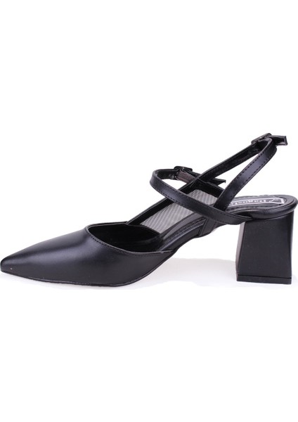 DZA07-1296100 Siyah Klasik Topuklu Kadın Ayakkabı modelleri