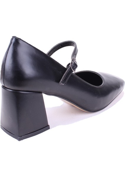 DZA07-1006085 Siyah Klasik Topuklu Kadın Ayakkabı fırsatları