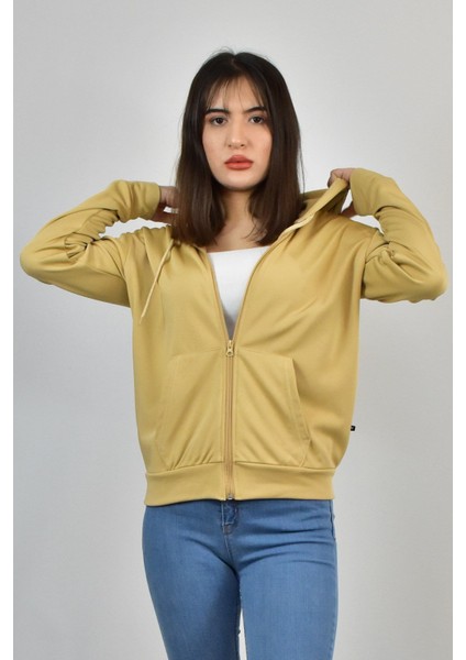 Kadın Akat Şardonlu Kapş.fermuarlı Sweat