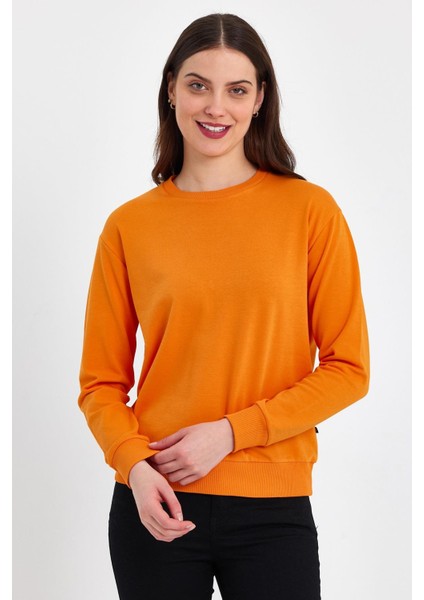 Kadın Penye Likralı Sıfır Yaka Sweat modelleri