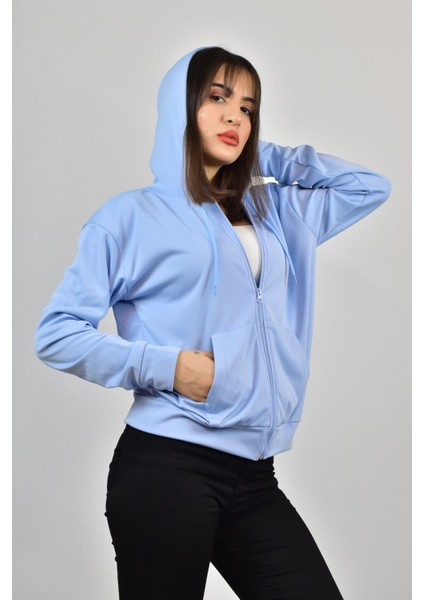 Kadın Akat Şardonlu Kapş.fermuarlı Sweat