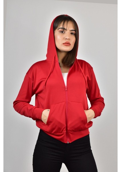 Kadın Akat Şardonlu Kapş.fermuarlı Sweat