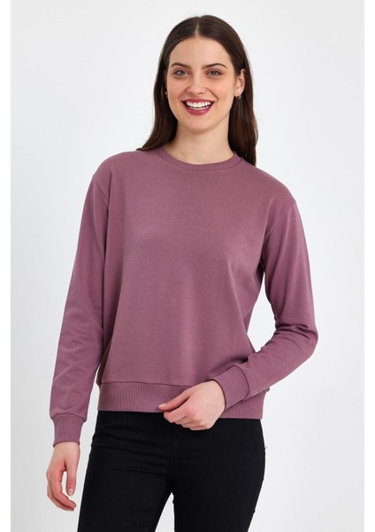 Kadın Penye Likralı Sıfır Yaka Sweat fiyatları