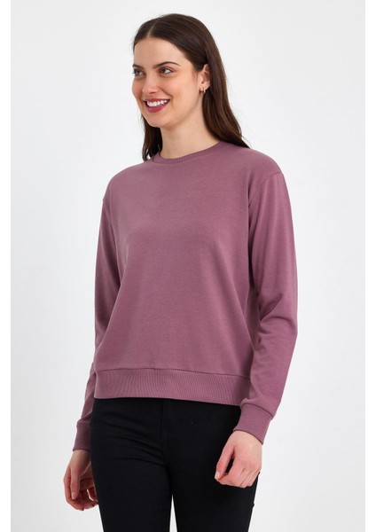 Kadın Penye Likralı Sıfır Yaka Sweat modelleri