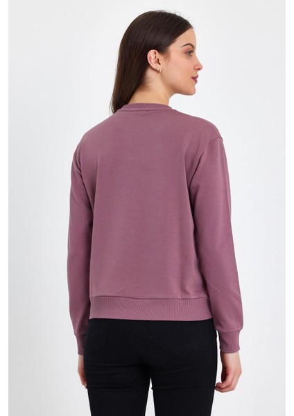 Kadın Penye Likralı Sıfır Yaka Sweat indirimleri