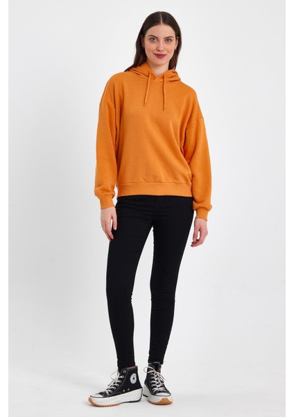 Kadın Şardonsuz Kapşonlu Oversıze Sweat fiyatları