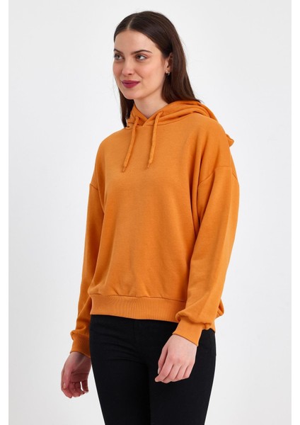 Kadın Şardonsuz Kapşonlu Oversıze Sweat fırsatları