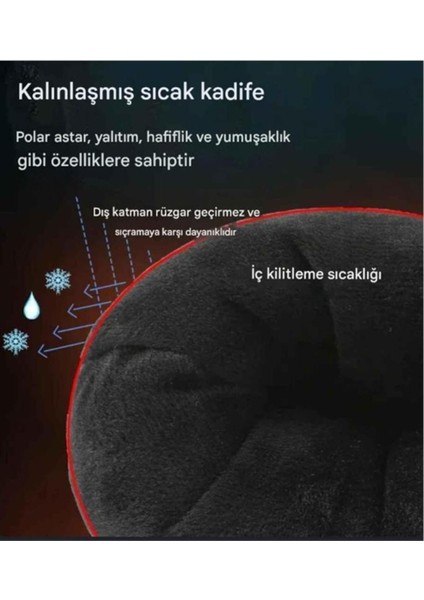 Siyah termal dokunmatik reflektör ikazlı eldiven, konfor ve güvenlik sağlar