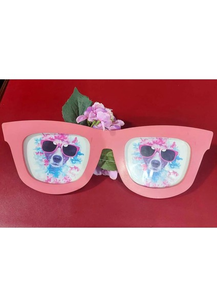 Kırmızı Pembe Gözlük Duvar Çerçeve 50 x 17,5 cm Eğlenceli Komik Hediyelik Çift Fotoğraf 1 Adet fırsatları