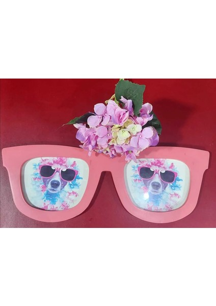 Kırmızı Pembe Gözlük Duvar Çerçeve 50 x 17,5 cm Eğlenceli Komik Hediyelik Çift Fotoğraf 1 Adet indirimleri